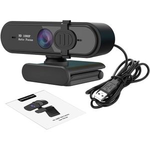 Kantoor Met Microfoon Privacy Cover Computer Webcam Hd 1080P Usb Autofocus Pc Laptop Meeting Camera Gaming Plug En spelen