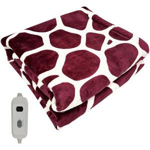 Elektrische Verwarmde Winter Deken Zitkussen Body Warming Knie Pad Herten Patroon Hoge En Lage Gear Gezellige Zachte Flanellen