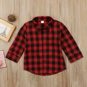 Peuter Kids Baby Jongen Meisje Rood Plaid Tops Overhemd Dichtgeknoopt Lange Mouw Shirt IK DENK IK BEN GONNA KICK HET VANDAAG MET MIJN MOEDER VANDAAG