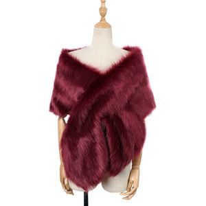 Vrouwen Deluxe Faux Fur Sjaal Vintage Schouder Wrap Stole Warme Sjaal Voor Avondjurk 1920 S Flapper Cover Up winter Cape