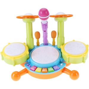 Baby Muzikale Drum Speelgoed Kids Jazz Drum Kit Elektronische Percussie Muziekinstrument Educatief Speelgoed Voor Kinderen 3 Jaar