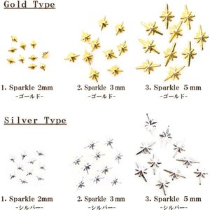 500 stks/zak 3D Nail Art Decoratie Legering Japanse Goud Zilver Mini Stud Klinknagel Kawaii Fancy Star DIY Nail Gereedschap levert