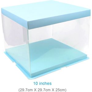 Niceyard Clear Cupcake Doos Transparant Vierkante Taartdoos Wedding Party Cake 1Pcs 6/8/10 Inch Pet Snoep cake Box