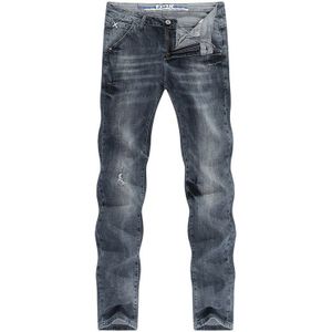 Ripped Jeans Voor Mannen Grijs Stretch Streetwear Slanke Fitness Ultradunne Ademend Casaul Denim Broek Hip Hop Man Biker Jeans