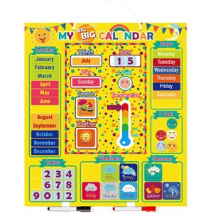 1 Set Engels Weer Kalender Speelgoed Grappige Kalender Magnetische Plaat Speelgoed Creatieve Kalender Cognitieve Speelgoed Vroege Educatief Kalender