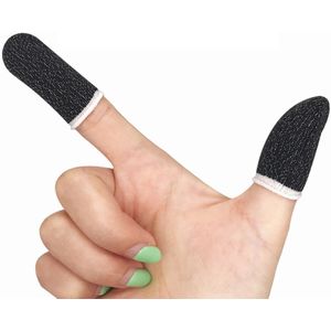 10 Pcs Praktische Vinger Mouw Screen Touch Ademend Spel Vinger Cover Elastische Vingercondoom Anti-Zweet Duim Vingers Protec