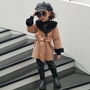 Herfst Winter Meisjes Jas Kinderen Jas Peuter Baby Meisje Jas Mode Europa En Amerika Wollen Jas Meisje Winter Kleding