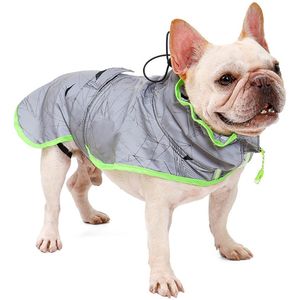 Hond Waterdichte Jas Doggy Regenjas Reflecterende Rits Kleding Hoge Hals Hooded Jumpsuit Voor Honden Overalls Regen Mantel