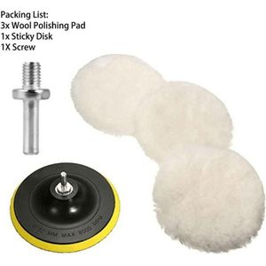 3/5PCS 4 Inch Polishing Kit Polishing Pad Car Waxing Sponge Disk Wool Wheel Auto Paint Care Polisher Pads Car Gadget