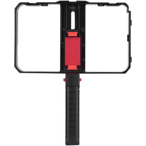 Draagbare Smartphone Video Rig Handheld Telefoon Stabilizer Grip Kooi met Telefoon Houder 3 Koude Schoen Mounts Handvat voor iPhone Xs