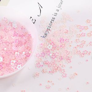 10 G/pak Verschillende Vorm Transparante Roze Kleur Nail Pailletten Voor Nail Art Art Decoraties Confetti Nagel Ster Pailletten
