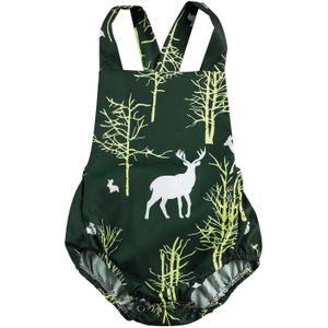 Kerst Baby Jongen Meisje Kerst Mouwloze Rendier Print Korte Broek Vest Romper