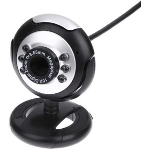 Webcam Usb 2.0 High Definition Camera Web Cam 360 Graden Met Microfoon Voor Skype Messenger Computer Desktop 6 Led Hd in Voorraad