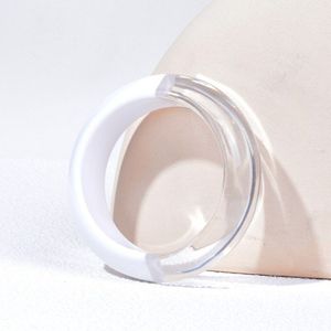 Koreaanse Mode Transparante Hars Acryl Grote Wide Bangle Voor Vrouwen Geometrische Party Kleurrijke Cirkel Sieraden Meisjes