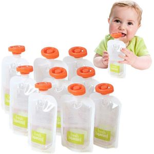 Pasgeboren Baby Voedsel Containers Opslag Babyvoeding Maker Levert Babyvoeding Vruchtensap Maker Makkelijk Schoon met 10 Pouches Tassen