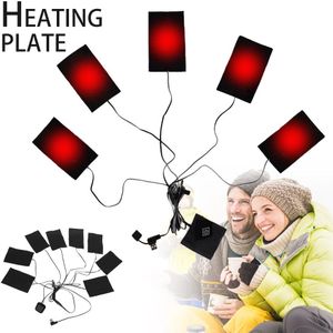 1 Set Usb Elektrische Verwarmde Jas Verwarming Pad Outdoor Themal Warme Winter Verwarming Vest Pads Warm Pad