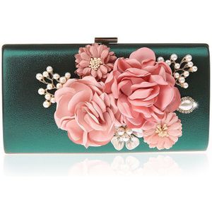 Boutique De FGG Mini Pearl Clasp Crystal Clutch Purses for Women, Evening Bags Wedding Handbag, Party Rhinestone Clutch Bag, Gold, S