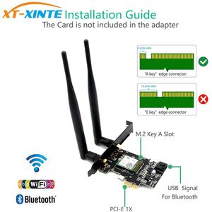 XT-XINTE On Kaarten Ssd M.2 Sleutel Een Pci-E X1 Adapter Converter Met Koellichaam Voor Ngff Intel 7265/8260/8265/9260 Geen Wifi Kaart
