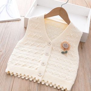 2022 Lente Baby Meisjes Knit Vest Alle-Match