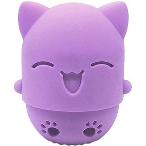1 Pcs 4 Color Silicone Cosmetic Puff Holder Makeup Organizer Mini Puff Face Wash Storage Box Puff Cover Dryer
