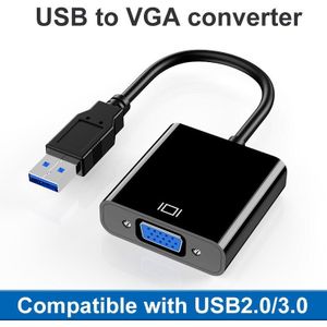 Alfavoce Usb 3.0 Naar Vga Converter Adapter 1080P Externe Video Kaart Multi-Display Voor Win 7/8 Laptop Pc monitor Projector