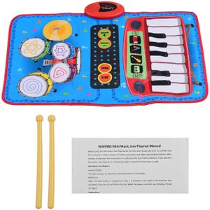 Ammoon 70*45Cm Elektronische Musical Mat Piano En Drum Kit 2-In-1 Muziek Speelkleed musical Educatief Speelgoed Voor Kids Kinderen