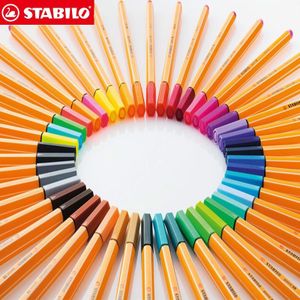 25 stuks STABILO Point 88 Fineliner Fiber Pen Art Marker 0.4mm Vilt Tip Schetsen Anime Kunstenaar Illustratie Technische Tekening pennen