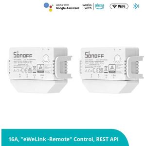 Sonoff Mini R3 Mini Smart Switch Voice Afstandsbediening Ewelink App 16A Geen Neutrale Draad Vereist Voor Siri Alexa Google thuis Alice