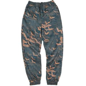 Crane Print Chinese Broek Man Suede Jogger Japanse Streetwear Joggers Mannen Broek Hip Hop Broek Mannen Broek FF2963