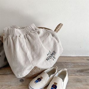 1864B Kinderen Shorts 2022 Zomer Gewassen Katoenen Baby Jongen Shorts Brief Print Broek 1-7Year Meisje Shorts Broek