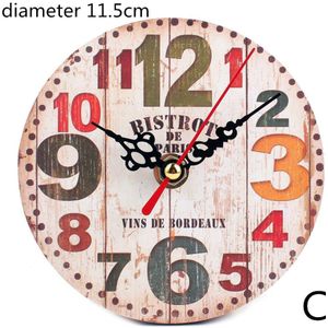 Vintage Houten Wandklok Modern Wandklok Modern Ronde Horloge Klok Woonkamer Decoratie Decoratieve Klok