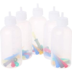 5 Pcs Jam Schilderij Squeeze Flessen Met 35 Nozzles Cake Decor 50 Ml Bakken Gebak E7CC