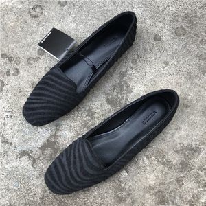 Zwart Lente Platte Schoenen Vrouwen Zebra Print Loafers Comfort Grote Size Gezellige Werk Schoenen Ronde Neus Slip-On dames Oxfords Flats