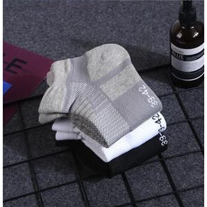 Mannen 3 Pack Sport Handdoek Dikke Basketbal Sok Enkel Badstof Winter Warm Effen Kleur Mannen Grote Maat Katoen Korte sokken 44464749