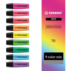 6/9 Kleuren Stabilo Boss Macaron Kleur Markeerstift Snoep Kleur Viltstift Kleur Niet Te Drogen Marker Slag Sleutel note Pen