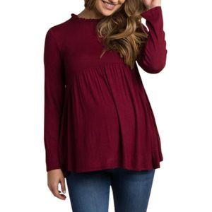 Moederschap Jurk Vrouwen Zwangere Vrouwen Lange Mouwen Borstvoeding Shirt Baby Moederschap Shirt