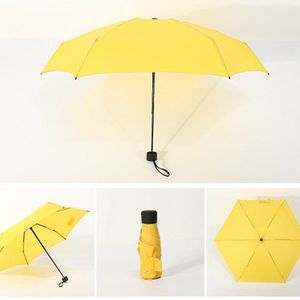 Draagbare Kleine Mode Opvouwbare Paraplu 180G Reizen Regen Protaction Anti-Uv Waterdichte Mini Pocket Parasol Meisjes Vrouwen Mannen