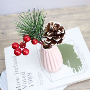 Kunstbloemen Desktop Ornament Home Decor Mini Dennennaald Kerstboom Accessoires Diy Geschenkdoos Decoratie