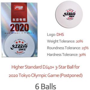 Originele Dhs DJ40 + 3-Ster Pingpong Bal Voor Tokyo/Wtt Games 3 Star Ping Pong Ballen