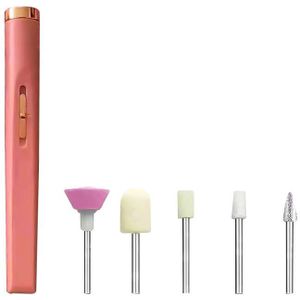 5-In-1 Oplaadbare Manicure Polijstmachine Elektrische Nail Boor Machine Draadloze Oplaadbare Met Led Nail Art Nagellak remover