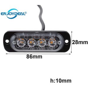 12 V/24 V 4 LED 12 W Auto Vrachtwagen Strobe Flash Emergency Waarschuwing Bar Licht staart Knipperlicht Bulb Amber