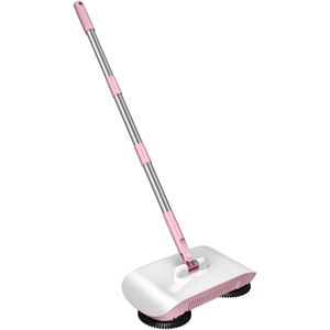 3 In 1 Hand Push Veegmachine Lui Bezem Mop Bezem Stoffer Set Tapijt Robot Stofzuiger Bureau Cleaner Automatische veegmachine