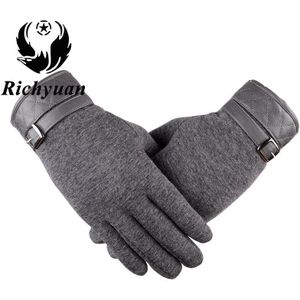 Mannen Lederen Handschoenen voor Winter Thinsulate Zacht Gevoel Volledig Gevoerd Winter Warm Outdoor Walking Rijden Handschoenen