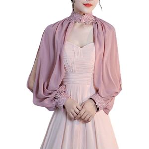 Bolero - Chiffon - Vrouwen - Lange Mouwen - Wedding Shawl - Halter Hals