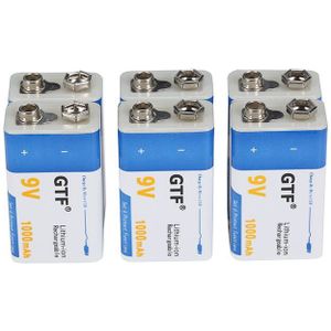 9 V 1000Mah Li-Ion Oplaadbare Batterij Micro Usb Batterijen 9 V Lithium Voor Multimeter Microfoon Speelgoed Afstandsbediening Ktv gebruik