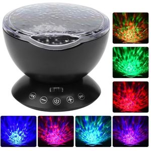 Oceaan Projector Ingebouwde Nachtverlichting Muziek Speler Met 12 Led 7 Kleur Lamp Voor Telefoon Pc Muziekspeler