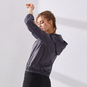 Hooded Rits Running Jacket Yoga Jas Fitness Kleding Top Sport Gym Sportkleding Sweatshirt Running Coats Training Kleding