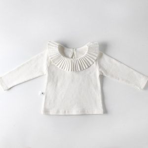 MILANCEL Baby Shirts Volledige Mouwen voor Baby 'S Plain Shirt Baby Kleding Ruche Kraag Baby Blouse