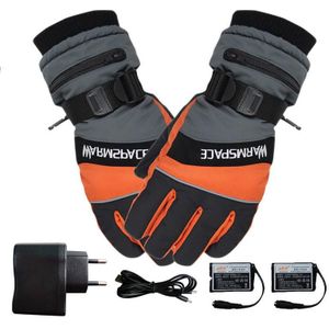 Winter Usb Handwarmer Elektrische Thermische Handschoenen Waterdichte Verwarmde Handschoenen Oplaadbare Batterij Aangedreven Voor Motorfiets Ski Handschoenen