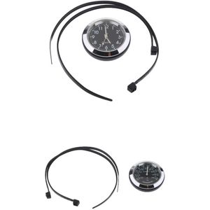 Klok Horloge & Thermometer Gauge Waterdicht Voor Motorfiets Stuur Mount